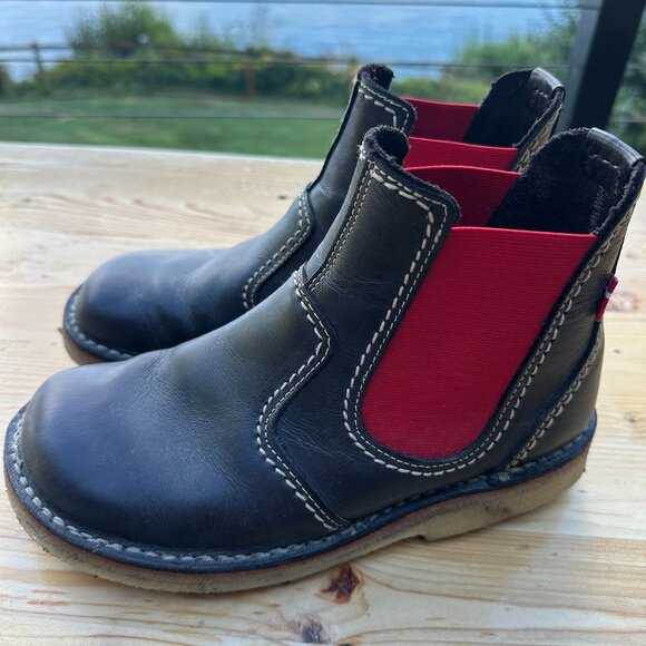 Duckfeet Roskilde Boots in Black with Red - Size 38 - Picture 1 of 5